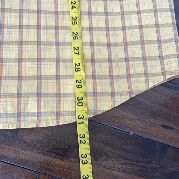 Columbia Men’s plaid short sleeved button down shirt Mustard Yellow Size L - Picture 11 of 13